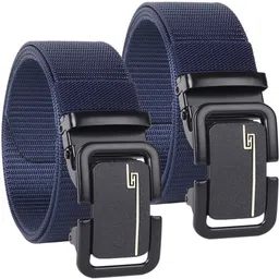 provogue Men Casual, Evening, Formal, Party Blue Nylon Belt-picture-36