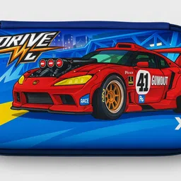 shreeji gift 3D Pencil Case, Large Capacity Pencil Pouch Bag for Boys & Girls SINGLE CHAIN SMALL TOP RACER SPEED CAR PENCIL CASE Art EVA Pencil Box-picture-25