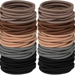 xpandio Cotton Hair Ties, Thick Soft Hair Bands, No Crease Ponytail Holders Hair Rubber Band-picture-22