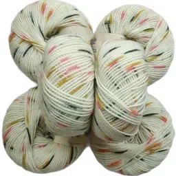 Vaman Acrylic Knitting Wool/Yarn Multi Shaded White 03 (Pack of 10) Baby Soft Wool Ball Hand Knitting Wool/Art Craft Soft Fingering Crochet Hook Yarn, Needle Knitting Yarn Thread Dyed-image-54