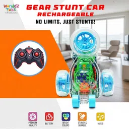 wonder 360° Spin & Gear Stunt RC Racer–LED Light-Up Remote-Control Car with Music image 4