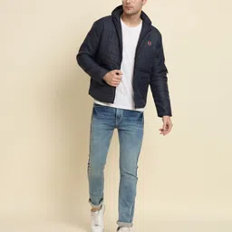 nysine Men Solid Bomber Jacket image 5