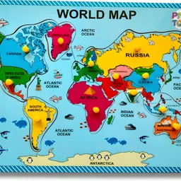 primitoys Wooden World Map Puzzle – Geography Learning (Continents, Countries & Oceans)-picture-24