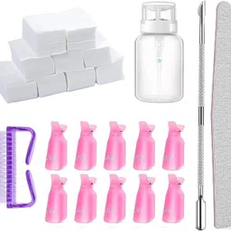 nailwind Nail Polish Gel Remover Tools Kit - 1000 Nail Remover Cotton Pad,10 Pcs Soak-picture-27