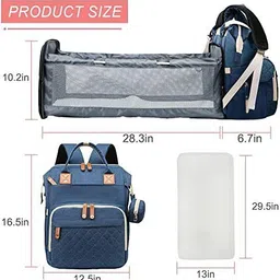 homecloud Diaper Backpack Foldable Mummy Bag bagpack with Bassinet, Travel, Foldable 900D, Baby Diaper Bag image 3