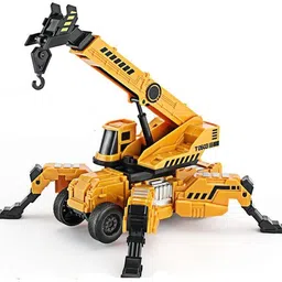 devdhan Friction Powered Lifting Crane 360 Degree Rotating Towing Crane Truck Toys-picture-12