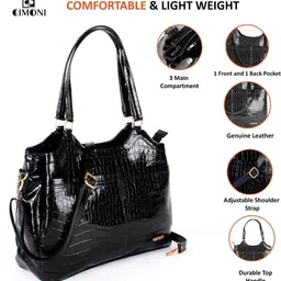 cimoni Women Black, Black Shoulder Bag image 3