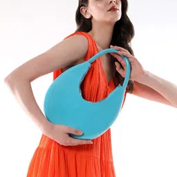 HAUTE SAUCE by Campus Sutra Leather Half Moon Hobo Bag with Tasselled-picture-19