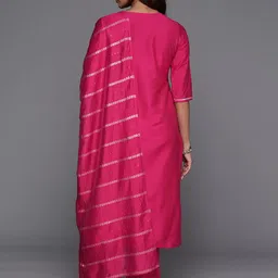 Gerua By Libas Women Floral Yoke Design Regular Sequinned Kurta with Trousers  Dupatta image 2