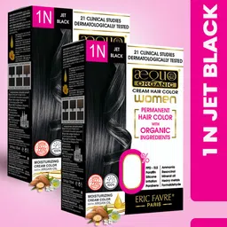 Aequo Organic Set of 2 Permanent Cream Hair Color 175ml each - Jet Black 1N-picture-38