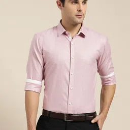 SOJANYA Men Purple Classic Regular Fit Self Design Formal Shirt-picture-34