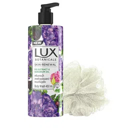 LUX Botanicals Skin Renewal Geranium Oil & Fig Body Wash with Loofah - 450ml-picture-23