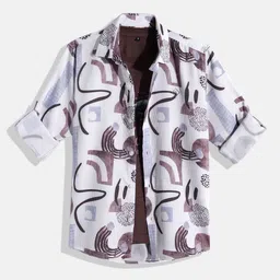CAVIO Boys Comfort Abstract Printed Casual Shirt with Tshirt-image-65