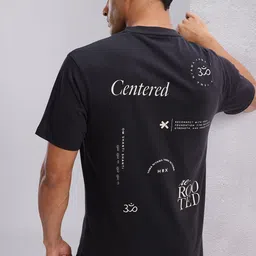 HRX by Hrithik Roshan Typography Print Pure Cotton Yoga T-shirt-picture-26