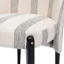 opaque studio Hyde Fabric Dining Chair In Teak Finish image 4