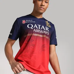 Puma RCB 2025 Replica Jersey Typography Printed Drycell T-shirt-picture-16