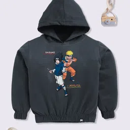 YK X Minute Mirth Girls Printed Hooded Sweatshirt-picture-12