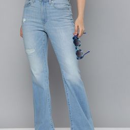 Levis Women 726 Flare High-Rise Low Distress Light Fade Stretchable Jeans-picture-27