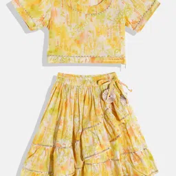 Readiprint Fashions Girls Printed Ready To Wear Lehenga & Blouse-image-96