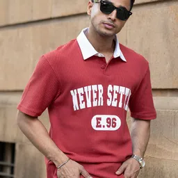 Powerlook Men Typography Printed Polo Collar T-shirt-picture-54