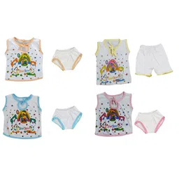 BAESD Unisex Kids Pack of 2 Printed Pure Cotton T-shirt with Shorts-image-21