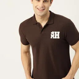 Mast & Harbour Brand Logo Applique Polo Collar T-shirt-picture-16