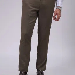 The Indian Garage Co. X Luxe Men Slim Fit Formal Trousers-picture-15