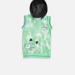 Pantaloons Baby Boys Mint Green Tie and Dye Dyed Cotton T-shirt-picture-58