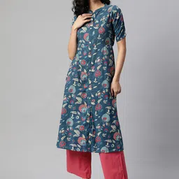 Vbuyz Floral Printed A-Line Cotton Kurta-picture-33
