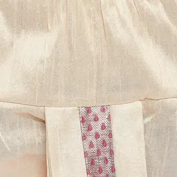 Jeetethnics Boys Pink & Gold-Toned Self Design Kurta Set with Jacket image 2