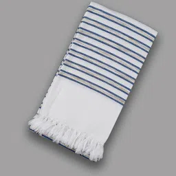 Ramraj Pack Of 3 White & Pink Striped Pure Cotton 150GSM Bath Towels image 2