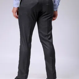 The Indian Garage Co. X Luxe Men Slim Fit Checked Formal Trousers image 5