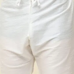 SOJANYA Men Off-White & Maroon Solid Kurta with Churidar & Nehru Jacket image 4