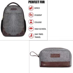 the clownfish THE CLOWNFISHCombo Of Marvel Unisex Backpack & Travel Pouch image 4