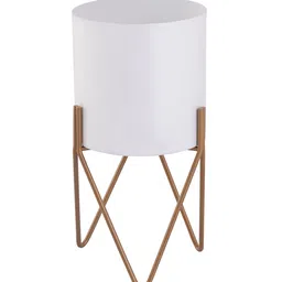 White Metal Desk Planter Set of 1 By Metalsmith image 5