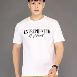 BRAWNY BATTLER Men Typography Printed Round Neck Cotton T-shirt image 3