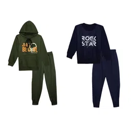 mack jonney VIMAL JONNEY Unisex Kids Pack of 2 Printed Sweatshirt with Joggers image 1
