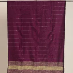 Taavi Striped Handloom Sustainable Dupatta with Sequinned image 3