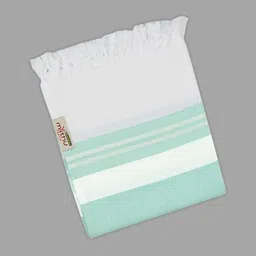 Ramraj Red & Blue 4 Piece Striped Cotton 170 GSM Towel Set image 2