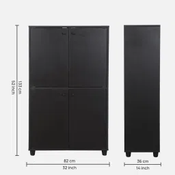 mintwud from pepperfry Oscar Shoe Cabinets In Wenge Finish image 2