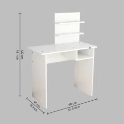 das Felipe Writing Table in Frosty White Finish image 2