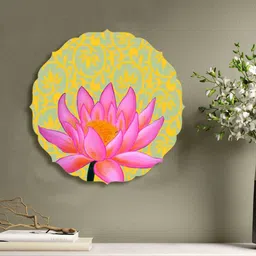 shaakh Lotus Flower Green Wall Plate image 1