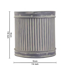 Grey Metal Desk Pot Set of 1 By Metalsmith image 4