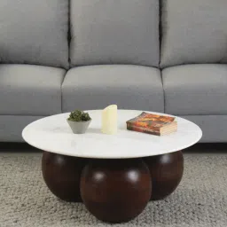 claymint Griffin Wood Coffee Table in Dark Walnut Finish image 1