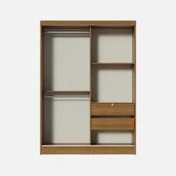 madesa Luke 2 Door Sliding Wardrobe in Wood Finish image 5