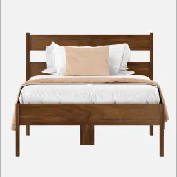 bluewud Roverb Single Bed In Brown Maple Finish image 4
