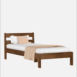 bluewud Roverb Single Bed In Brown Maple Finish image 3