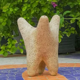 swadeh Brown Starry Starfish Clay Planter image 1