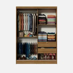 madesa Luke 2 Door Sliding Wardrobe in Wood Finish image 4