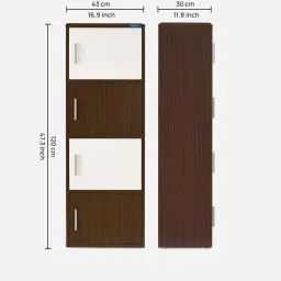 nilkamal Sear 4 Tier Storage Cabinet In Legno Oak Finish image 2